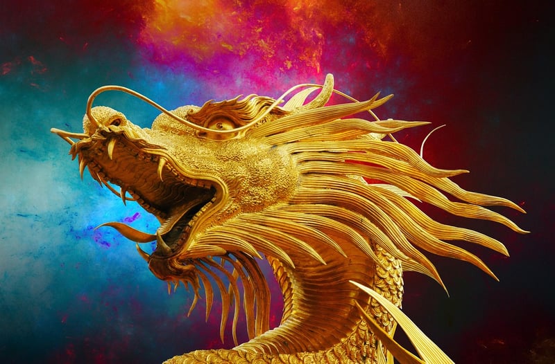 Dragon Sculpture in Garden